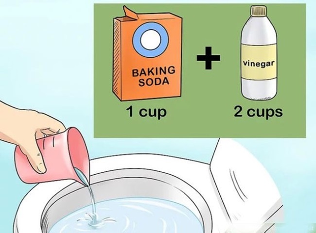 C&aacute;ch th&ocirc;ng cống si&ecirc;u nhanh bằng baking soda c&ugrave;ng giấm v&agrave; nước n&oacute;ng